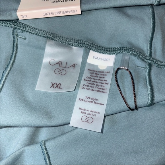 NWT! Women’s Calia Puya Green 5” Inseam Inspire High Rise Bike Short Size  XXL - Picture 3 of 15